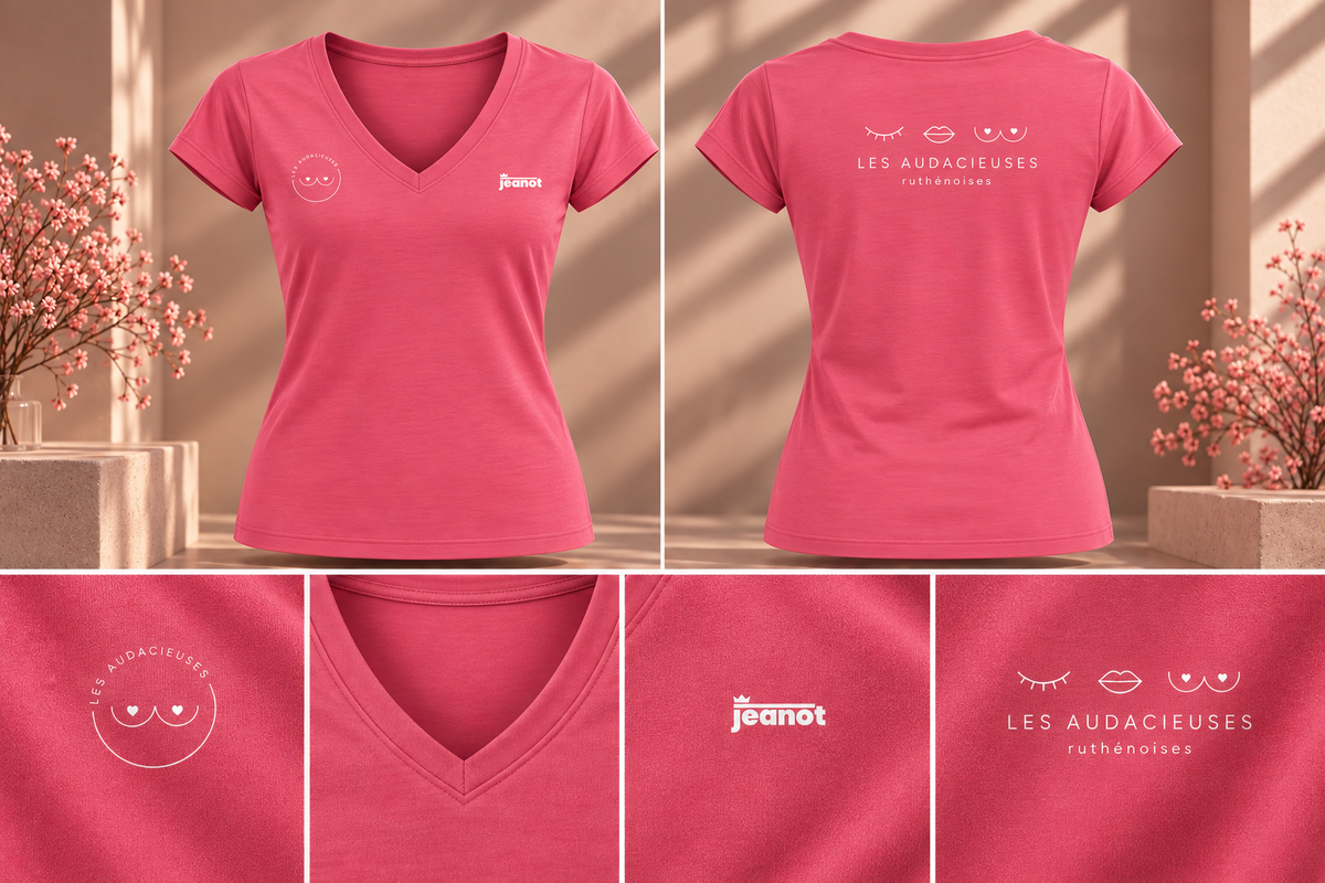 T-shirt Col V - Les Audacieuses Ruthénoises x Jeanot